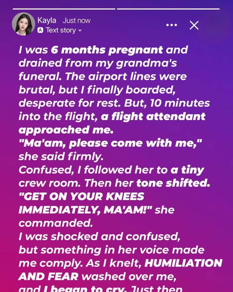 While Flying Home Pregnant, a Flight Attendant Stopped Me What